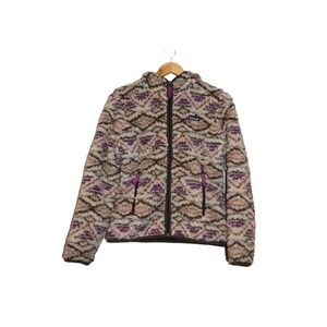 Patagonia Women's Retro X Fleece Deep Pile Geometric Hooded Zip Up Size Small